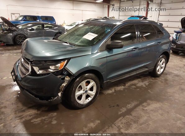 2FMPK3G95JBB13162 2018 FORD EDGE Синий Передняя левая четверть