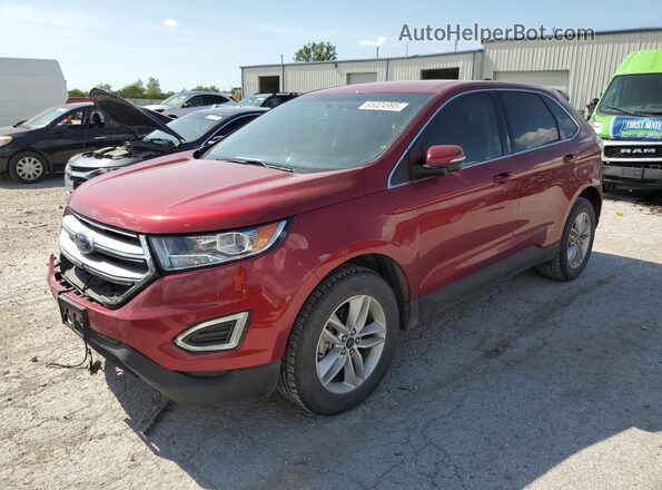 2FMPK3J82JBC30116 2018 FORD EDGE Red Առջևի ձախ երեք քառորդ տեսարան