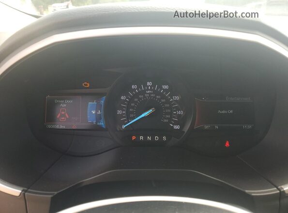 2FMPK3J91JBC53508 2018 FORD EDGE White Widok zestawu wskaźników