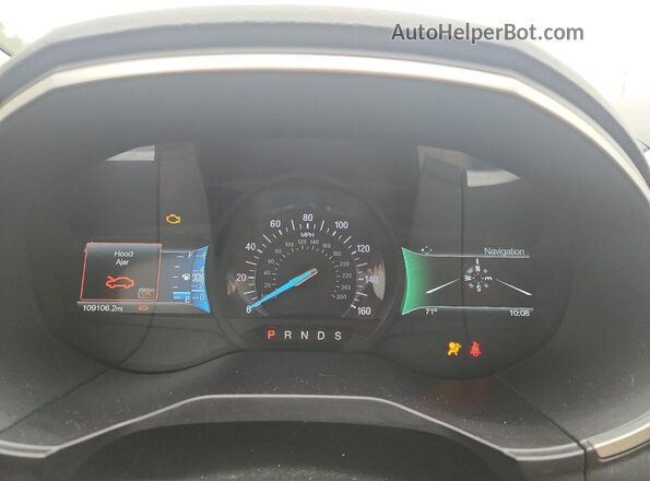 2FMPK3J9XJBC57766 2018 FORD EDGE Blue ხელსაწყოთა პანელის ხედი