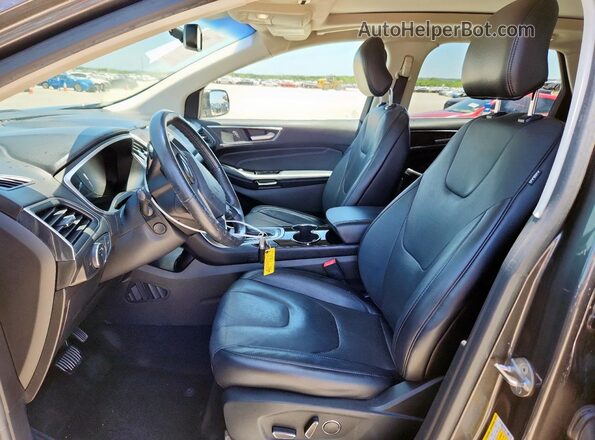2FMPK3K81JBB72109 2018 FORD EDGE Gray Widok wnętrza z przodu