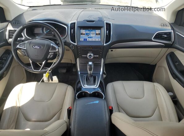 2FMPK3K84JBB35538 2018 FORD EDGE Синий Вид панели приборов