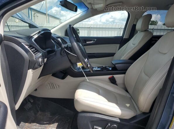 2FMPK3K84JBB35538 2018 FORD EDGE Синий Вид салона спереди