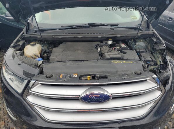 2FMPK4J8XJBC04109 2018 FORD EDGE Black Vista del compartimento del motor