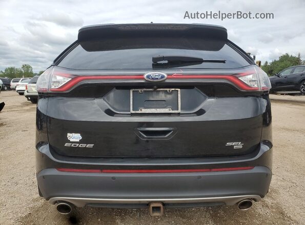 2FMPK4J8XJBC10377 2018 FORD EDGE Black Widok z tyłu