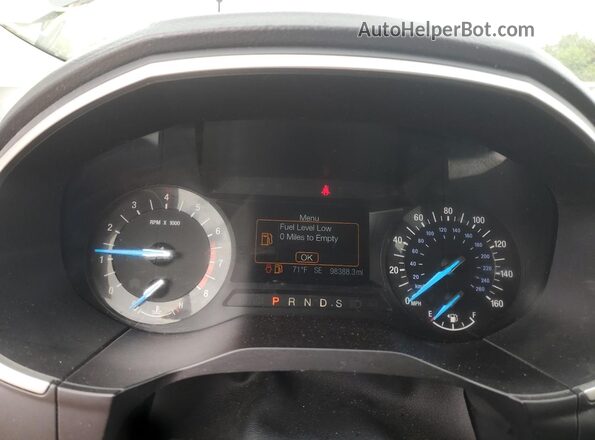 2FMPK4J8XJBC10377 2018 FORD EDGE Black Widok zestawu wskaźników