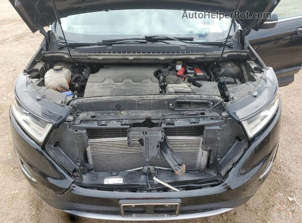 2FMPK4J8XJBC10377 2018 FORD EDGE Black Widok wnętrza z tyłu