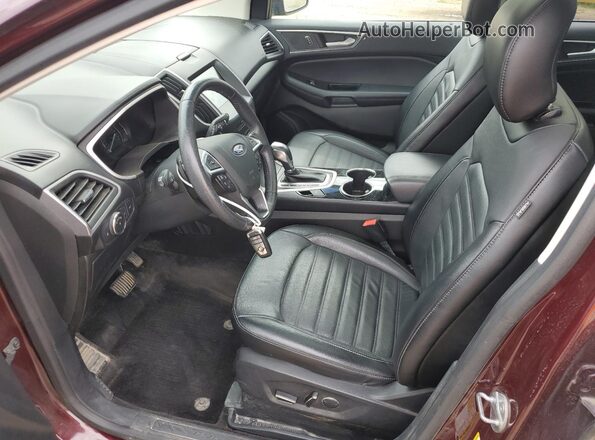 2FMPK4J95JBB10342 2018 FORD EDGE Темно-бордовый Вид салона спереди