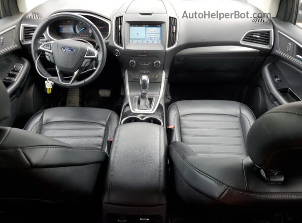 2FMPK4J95JBB10342 2018 FORD EDGE Темно-бордовый Вид панели приборов