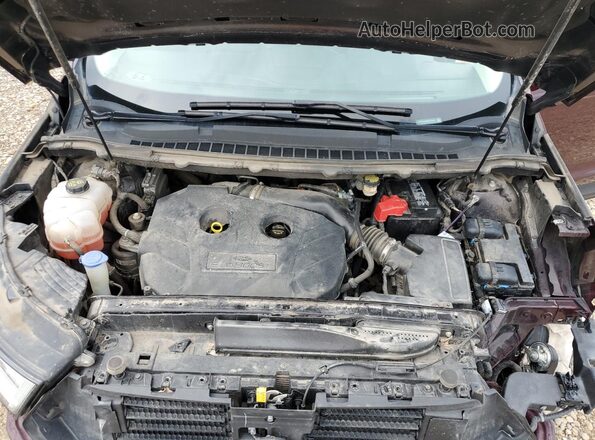 2FMPK4J95JBB10342 2018 FORD EDGE Темно-бордовый Вид подкапотного пространства