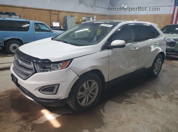 2FMPK4J95JBB91701 2018 FORD EDGE White Առջևի ձախ երեք քառորդ տեսարան