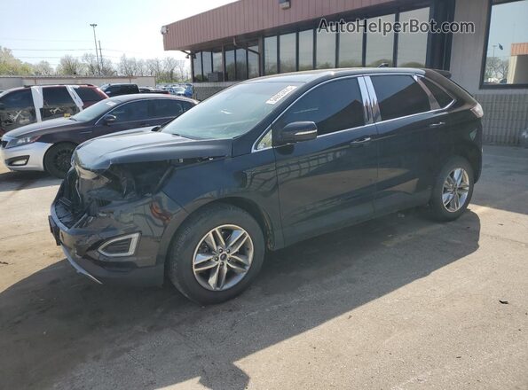 2FMPK4J96JBC21062 2018 FORD EDGE Black წინა მარცხენა ხედი სამი მეოთხედიდან