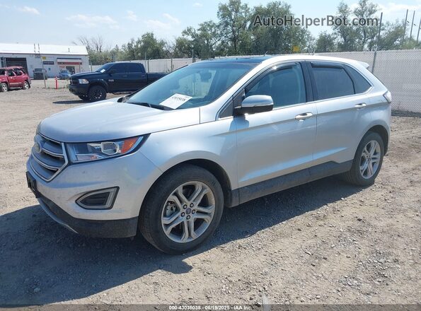 2FMPK4K86JBC33184 2018 FORD EDGE Silver Առջևի ձախ երեք քառորդ տեսարան