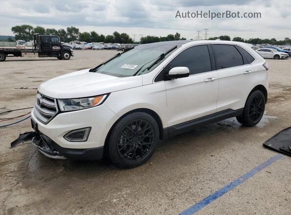 2FMPK4K87JBB49326 2018 FORD EDGE White წინა მარცხენა ხედი სამი მეოთხედიდან