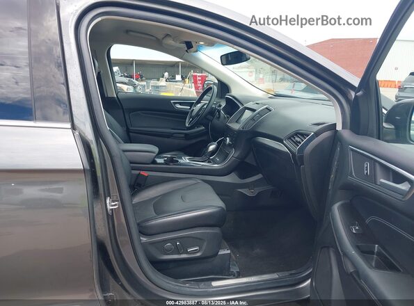 2FMPK4K92JBB43202 2018 FORD EDGE Gray წინა სალონის ხედი