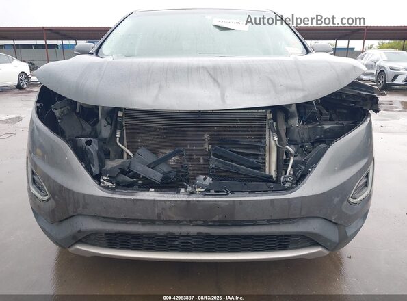 2FMPK4K92JBB43202 2018 FORD EDGE Gray წინა ხედი