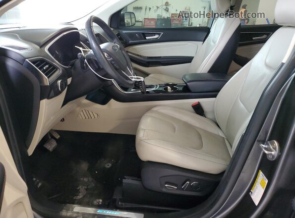 2FMPK4K93JBB68254 2018 FORD EDGE Gray წინა სალონის ხედი