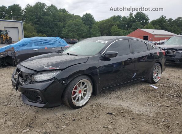 2HGFC1E55JH708965 2018 HONDA CIVIC Черный Передняя левая четверть