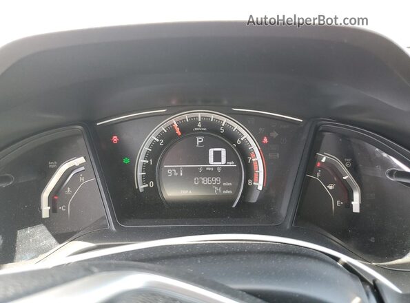 2HGFC2F54JH541423 2018 HONDA CIVIC Gray Vista del cuadro de instrumentos
