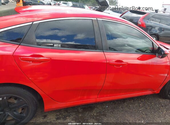 2HGFC2F57JH570723 2018 HONDA CIVIC Red Vista interior trasera