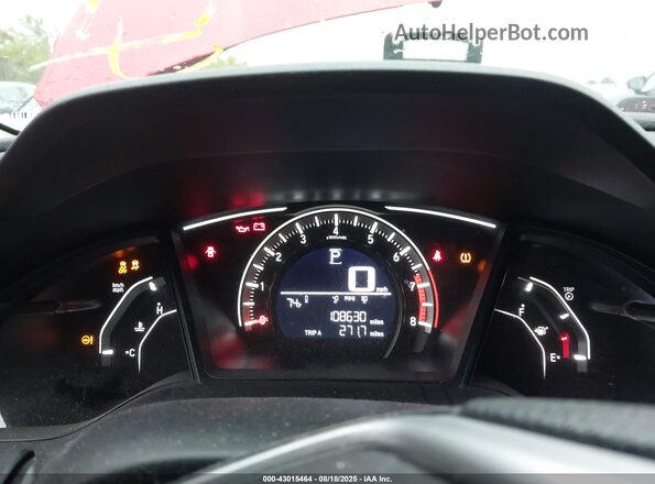 2HGFC2F58JH517593 2018 HONDA CIVIC Red Вид задніх сидінь