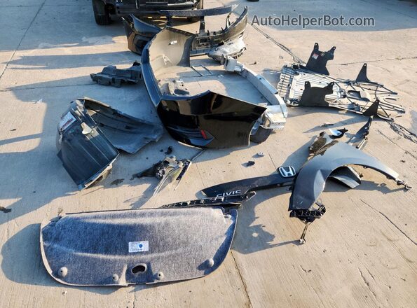 2HGFC2F74JH503448 2018 HONDA CIVIC Black Вид підкапотного простору
