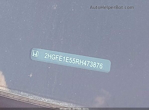 2HGFE1E55RH473876 2024 HONDA CIVIC SI Красный Вид подкапотного пространства