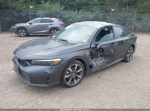 2HGFE4F82SH326267 2025 HONDA CIVIC HYBRID Серый Передняя левая четверть