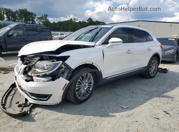 2LMPJ6LR6JBL40312 2018 LINCOLN MKX White Vista tres cuartos delantera izquierda
