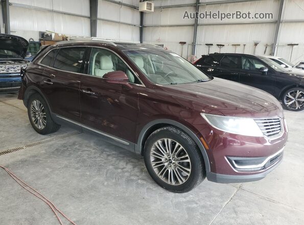 2LMPJ8LRXJBL11214 2018 LINCOLN MKX Maroon Delantero derecho