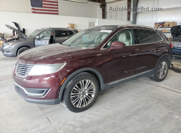 2LMPJ8LRXJBL11214 2018 LINCOLN MKX Maroon Vista tres cuartos delantera izquierda