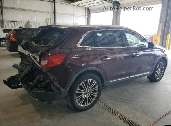 2LMPJ8LRXJBL11214 2018 LINCOLN MKX Maroon Trasero derecho