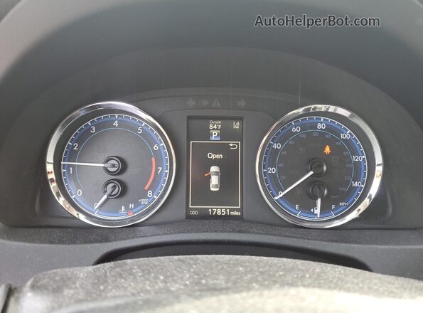 2T1BURHE1JC013591 2018 TOYOTA LL Blue Вид щитка приладів