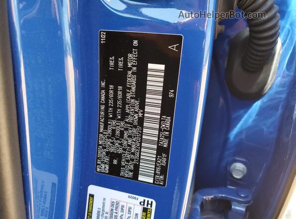 2T2GGCEZ4PC017317 2023 LEXUS NX Blue Widok naklejki z numerem VIN