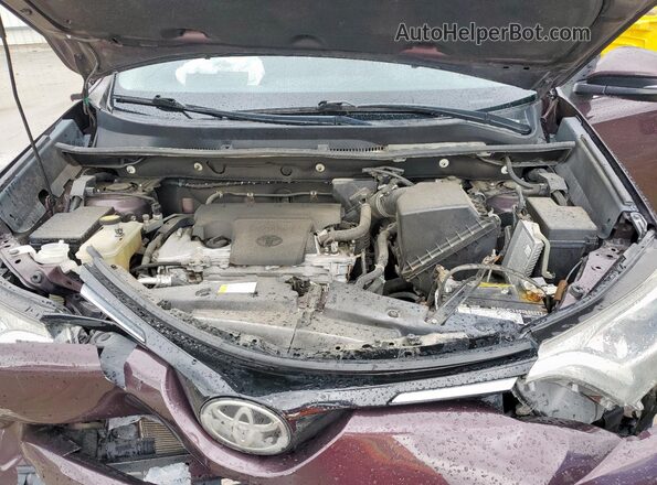 2T3WFREV2JW435665 2018 TOYOTA RAV4 Purple Widok komory silnika
