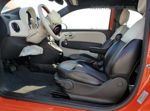 3C3CFFGE7GT136174 2016 FIAT 500 Orange Vista interior delantera