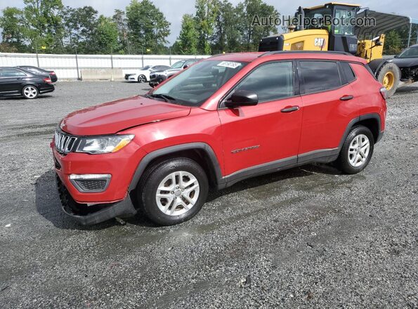 3C4NJCAB3JT212898 2018 JEEP COMPASS Red Передня ліва чверть