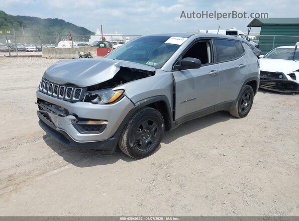 3C4NJCAB3JT462268 2018 JEEP COMPASS Silver Առջևի ձախ երեք քառորդ տեսարան