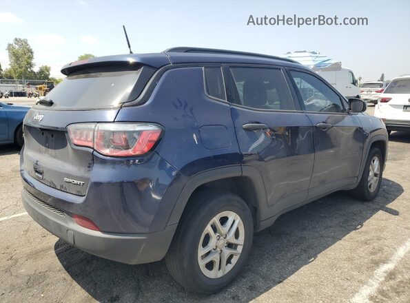 3C4NJCAB6JT123097 2018 JEEP COMPASS Blue Rear right