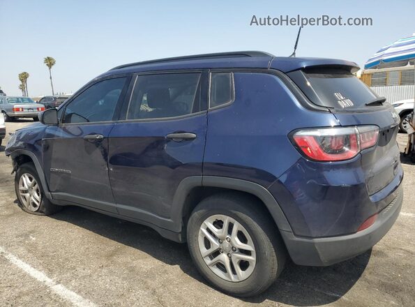3C4NJCAB6JT123097 2018 JEEP COMPASS Blue Rear left