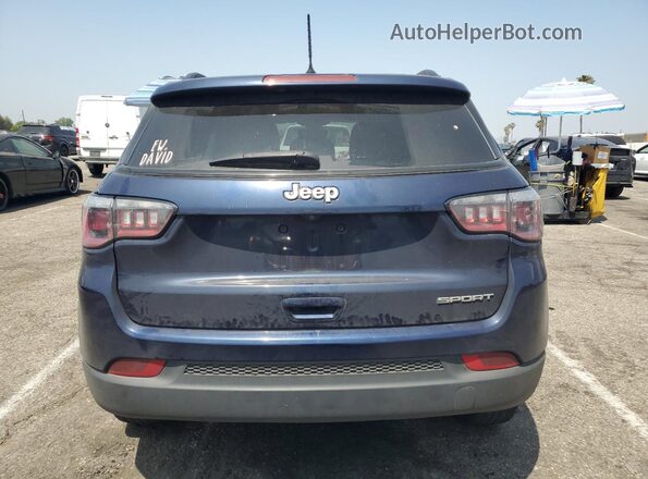 3C4NJCAB6JT123097 2018 JEEP COMPASS Blue Rear view