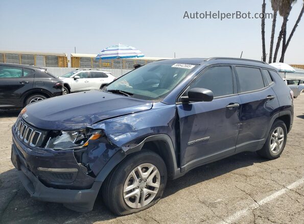 3C4NJCAB6JT123097 2018 JEEP COMPASS Blue Front left