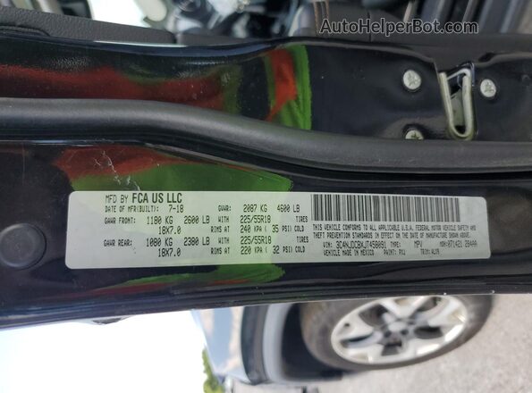 3C4NJDCBXJT458091 2018 JEEP COMPASS Черный Вид наклейки с VIN-кодом