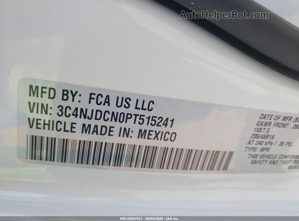 3C4NJDCN0PT515241 2023 JEEP COMPASS Белый Вид подкапотного пространства