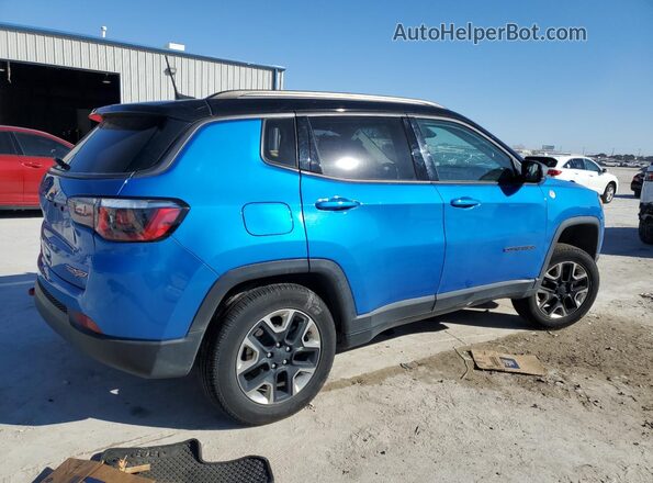 3C4NJDDB1JT454784 2018 JEEP COMPASS Синий Задняя правая четверть