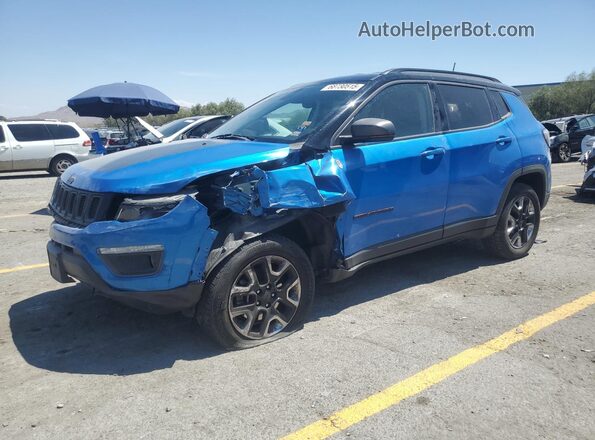 3C4NJDDB4JT146119 2018 JEEP COMPASS Blue Առջևի ձախ երեք քառորդ տեսարան