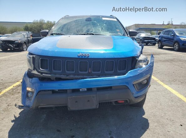 3C4NJDDB4JT146119 2018 JEEP COMPASS Blue Դիմացի տեսք