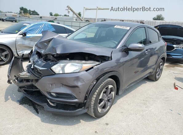 3CZRU6H53JM706094 2018 HONDA HR-V Gray Առջևի ձախ երեք քառորդ տեսարան