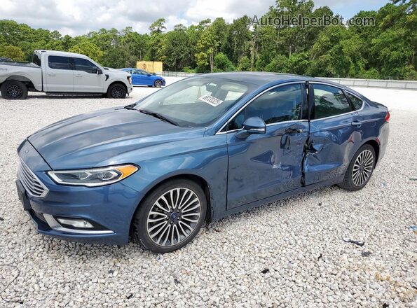 3FA6P0D98JR206446 2018 FORD FUSION Blue Front left