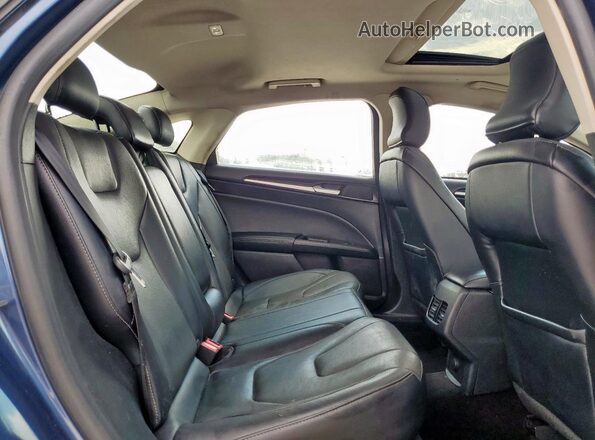 3FA6P0D98JR206446 2018 FORD FUSION Blue Rear seats view